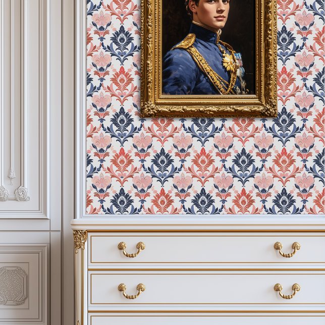 Papier Peint Princesscore Fleur Damask enchanté (Enchanted Fleur Damask Princesscore Wallpaper)