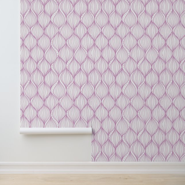 Papier Peint Purple ogee stripes pattern (Application)