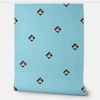Papier Peint Pyramid Cube Repeat Aqua