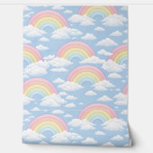 Papier Peint Rainbow and Clouds Nursery (Déroulement)