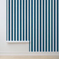 Papier peint rayé bleu blanc océan moderne
