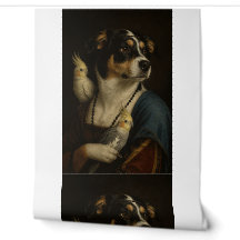 Papier peint rayé drôle de chien Renaissance Cocka