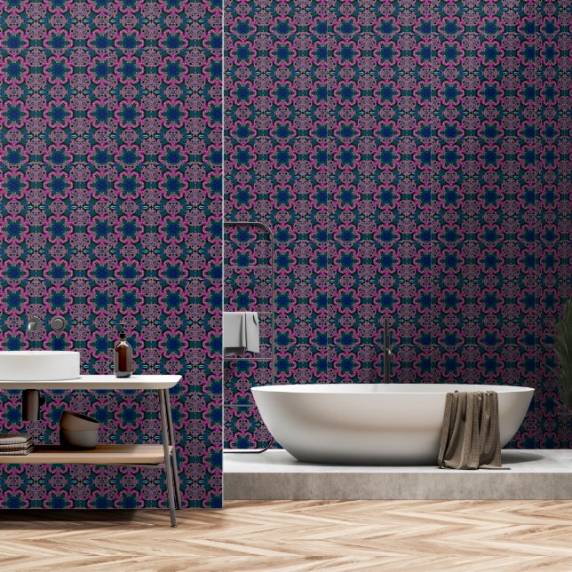 Papier Peint Rayon fractal (Salle de bain)
