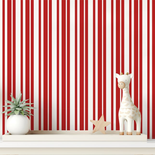Papier Peint Rayure de bonbon rouge et blanc (Créateur téléchargé)