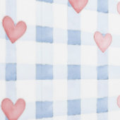 Papier Peint Rayures bleues cœurs roses  (Couture)