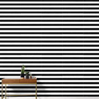 Papier Peint Rayures Classiques Noir Et Blanc