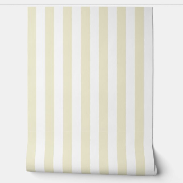 Papier Peint Rayures fines crème claire (Déroulement)