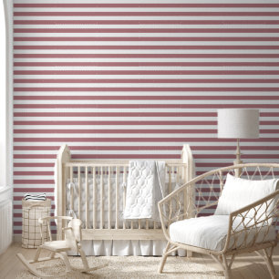 Papier Peint Rayures Rose Poussiéreux Moderne