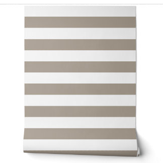 Papier Peint Rayures Taupe Moderne