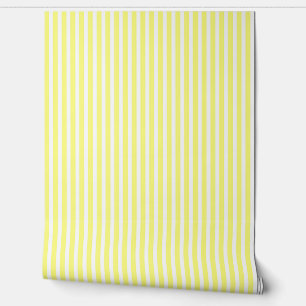 Papier Peint Rayures Traditionnelles Jaunes et Blanches