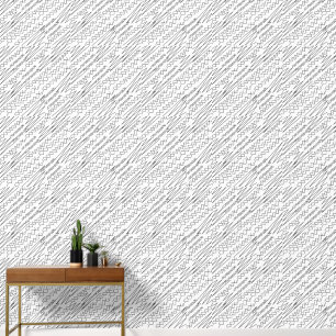 Papier Peint Rayures Zigzag Chevron Noir et Blanc