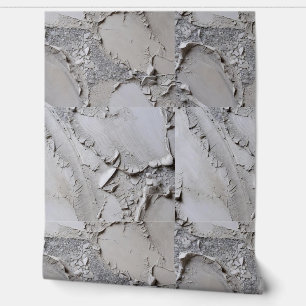 Papier Peint Relief en éclat de stuc texturé gris neutre