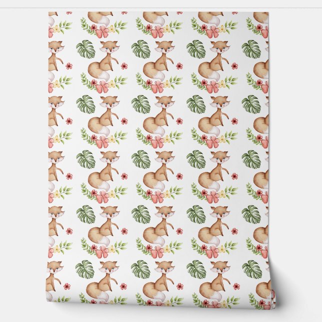 Papier Peint Renard mignon de la forêt (Déroulement)
