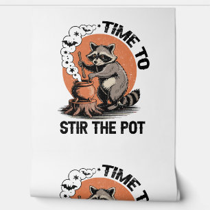 Papier Peint Retro Halloween Feral Time to Stir Pot