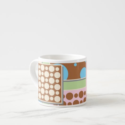 Papier peint Retro Patchwork Espresso Mug (Devant gauche)