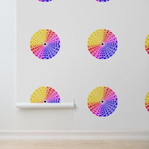 Papier Peint Rétro Pyramide de verre pixelisée à carreaux des a