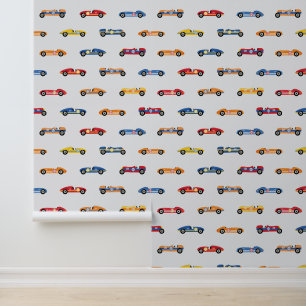Papier Peint Retro Race Car Peel & Stick