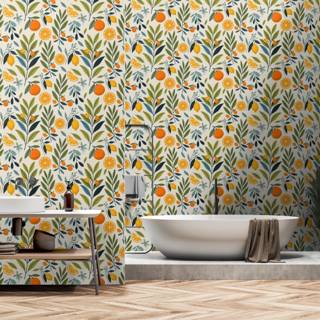 Papier Peint Rêve de citron verrier (Salle de bain)