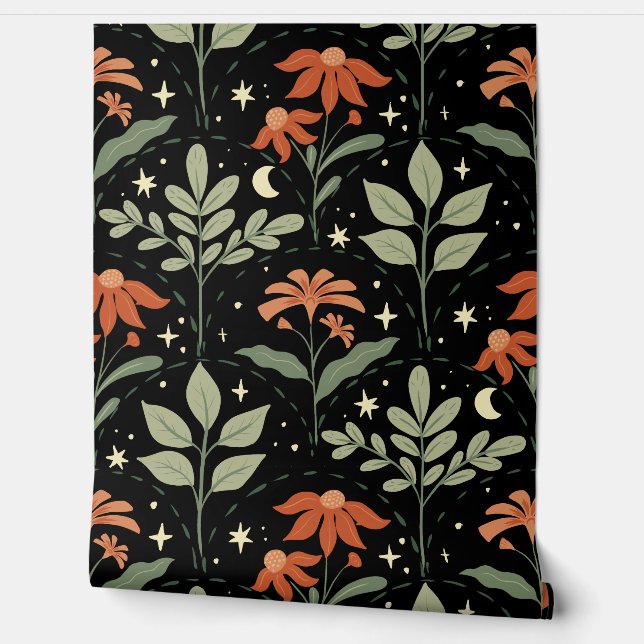 Papier Peint Rêves de jardin à minuit (Déroulement)