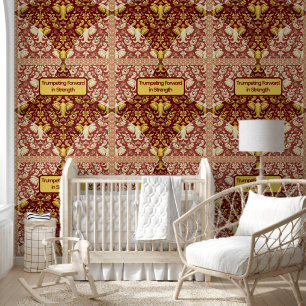 Papier Peint Revêtement mural éléphant personnalisé rouge cramo