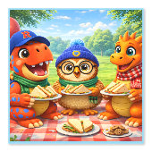 papier peint rex hoot et Sarah (Recto)