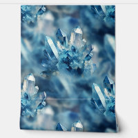 Roche en cristal bleu et blanc