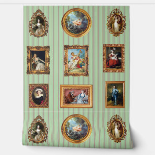 Papier Peint Rococo Art Cadre Antique Stripes