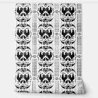 Rooster rustique et Motif de grange — BW