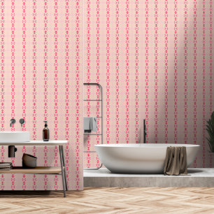 Papier Peint rose géométrique