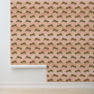 Papier Peint Rose Gold Leopards Animal