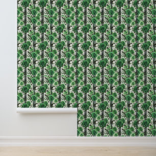 Papier Peint Rose vert