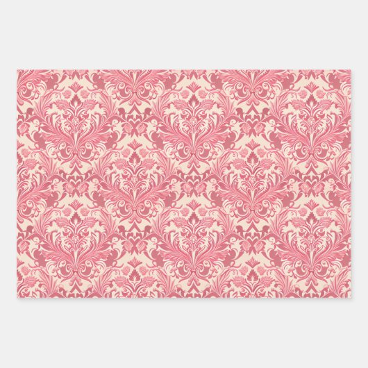 Papier peint rose vintage (Devant)