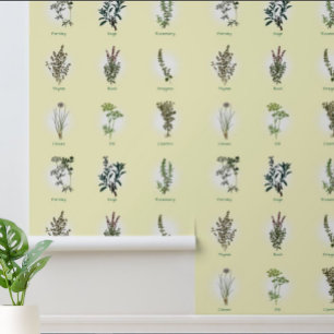 Papier Peint Rosemary de la tige de persil et Herbes de thym