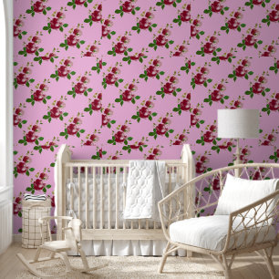 Papier Peint roses vintages de Bourgogne