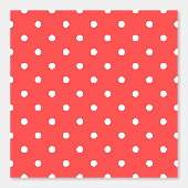 Papier Peint Rouge Blanc Points noirs (Recto)