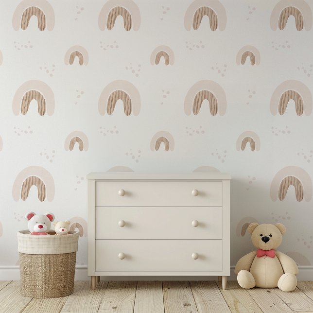 Papier Peint ROWAN Cute fille unique rose Boho Rainbow Nursery (Créateur téléchargé)