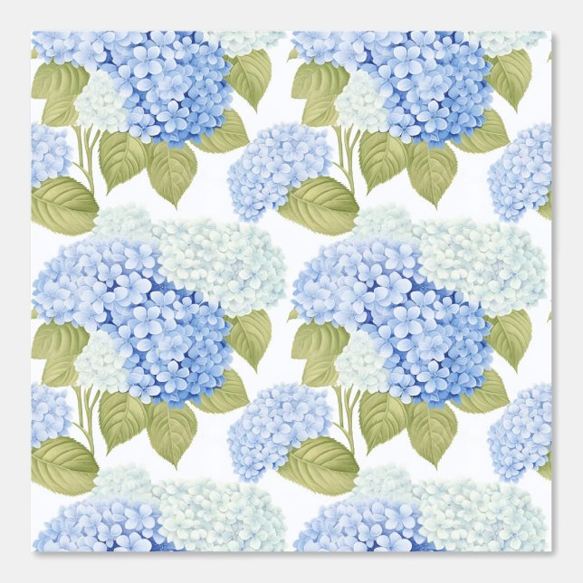 Papier Peint Royal Blue Florals (Recto)