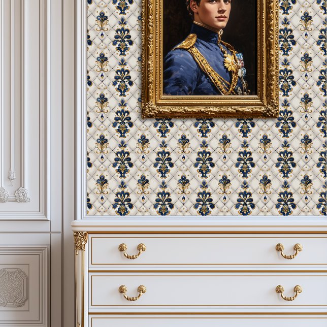 Papier Peint Royal Fleur de Lis Élégance Princesscore (Royal Fleur de Lis Elegance Princesscore Wallpaper)