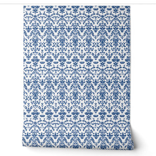 Papier Peint Royal Heirloom Petite - Bleu, Blanc