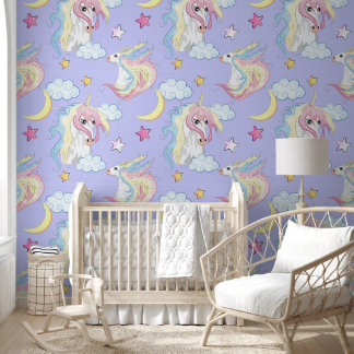 Papier Peint "Royaume de Rêves" Pégase et Licorne