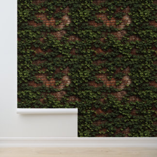 Papier Peint Rustique Brick Ivy