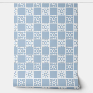 Papier Peint (S) 2502223B Retro Geometric Tiles Blue