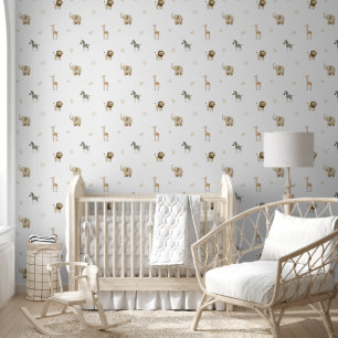 Papier Peint Safari Animal Baby Kids Room Nursery