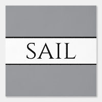 SAIL Chic moderne Gris noir blanc rayures