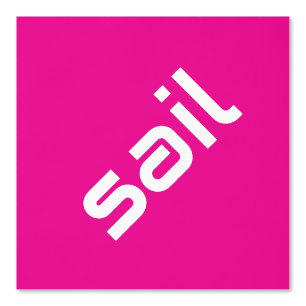 Papier Peint SAIL Chic Moderne Texte blanc Arrière - plan rose