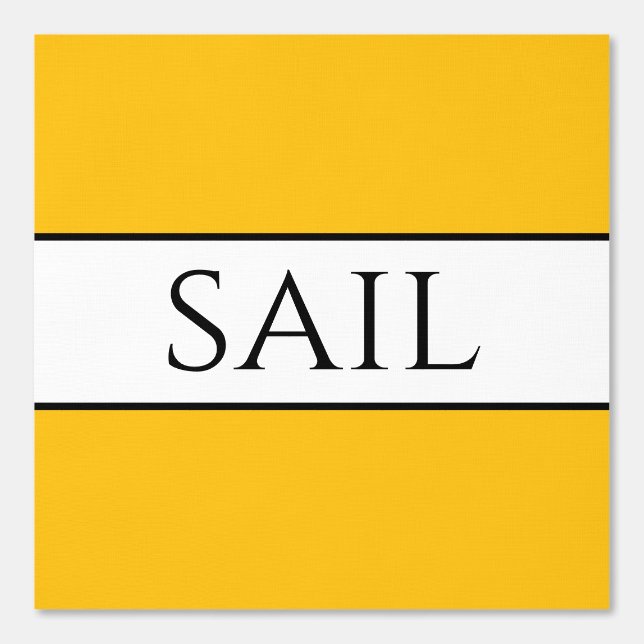 Papier Peint SAIL Fun Bright Jaune Orange Noir Blancs (Recto)