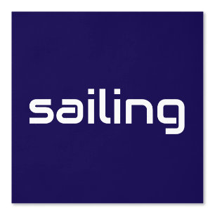 Papier Peint SAILING Texte blanc moderne Arrière - plan bleu ma