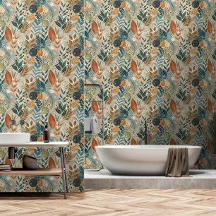 Papier Peint Salle de bain Feuille moderne tropicale