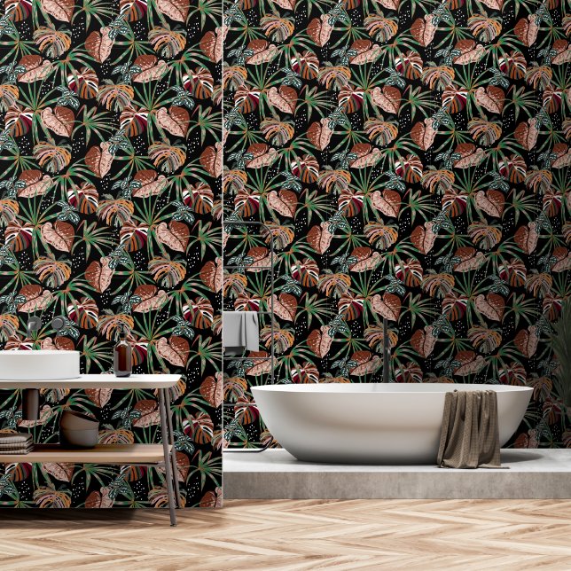 Papier Peint Salle de bain Tropical Foliage (Salle de bain)