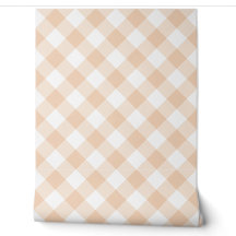 Saumon orange pastel pêche gingham diagonal